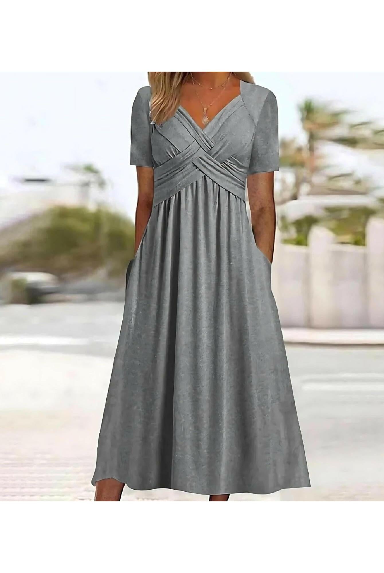 Vicky™ - Casual Elegance Midi Dress