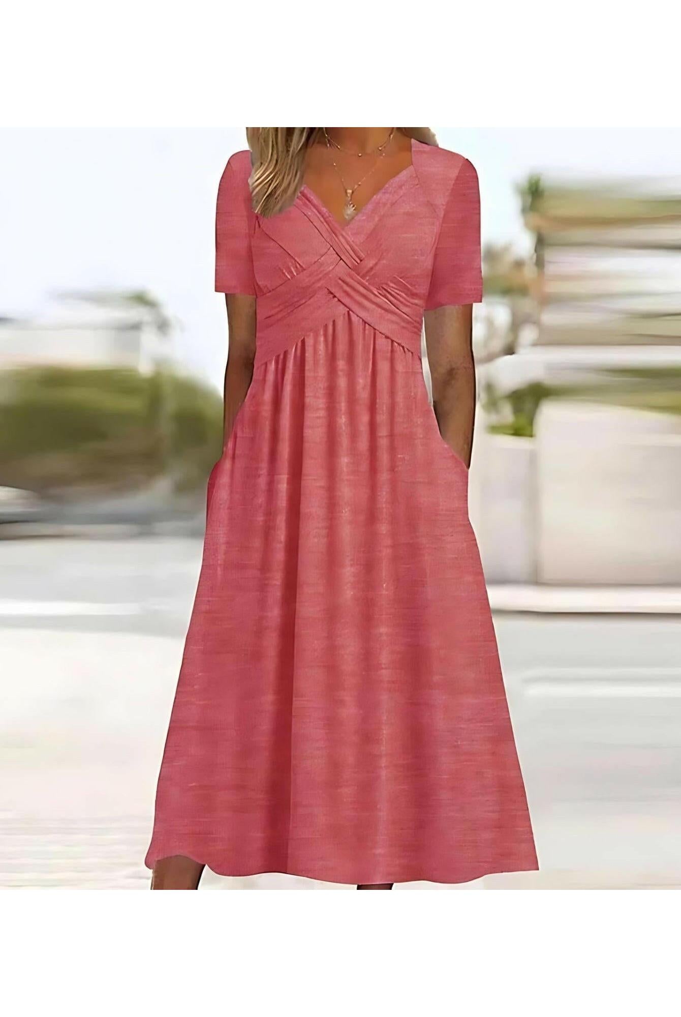 Vicky™ - Casual Elegance Midi Dress