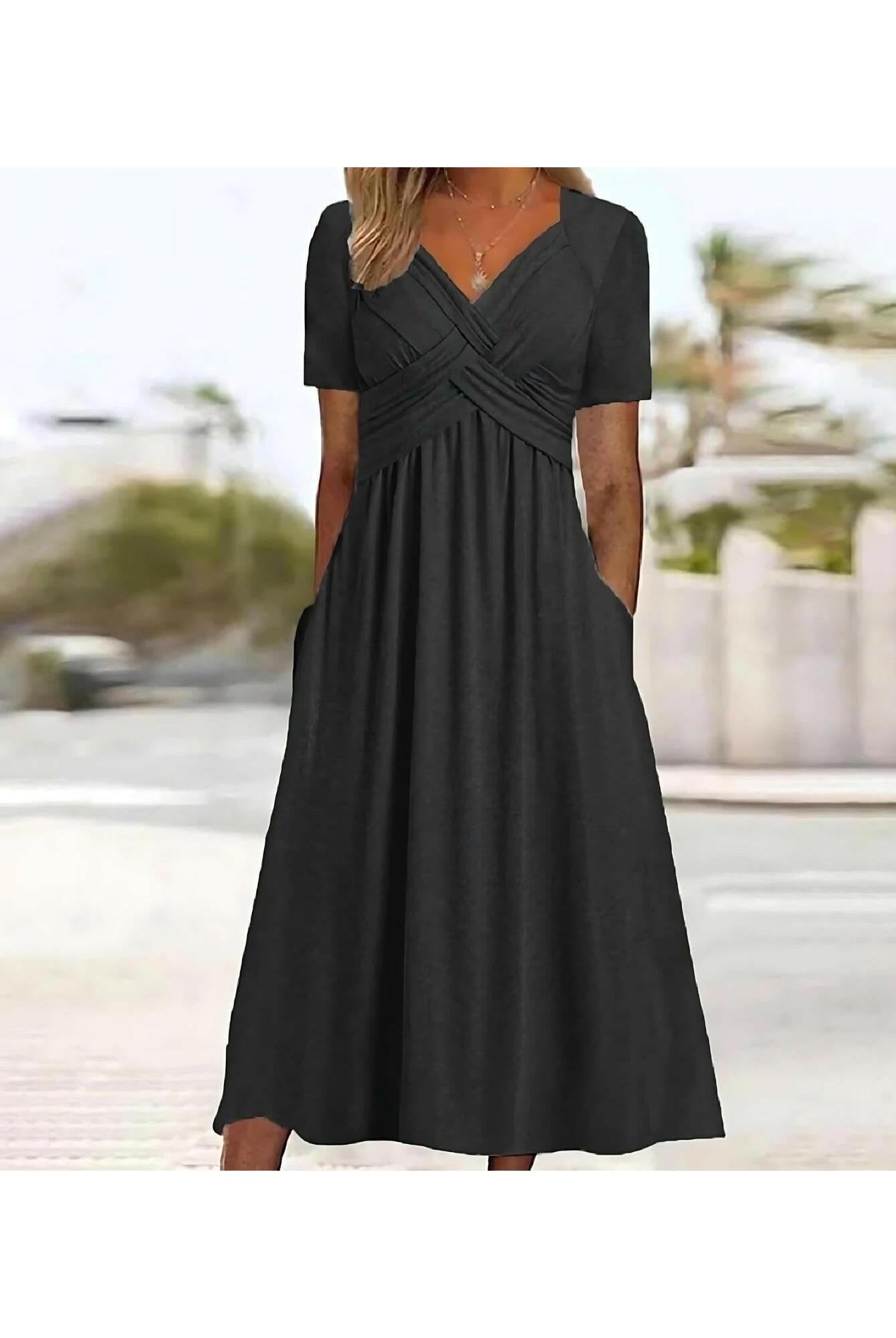 Vicky™ - Casual Elegance Midi Dress