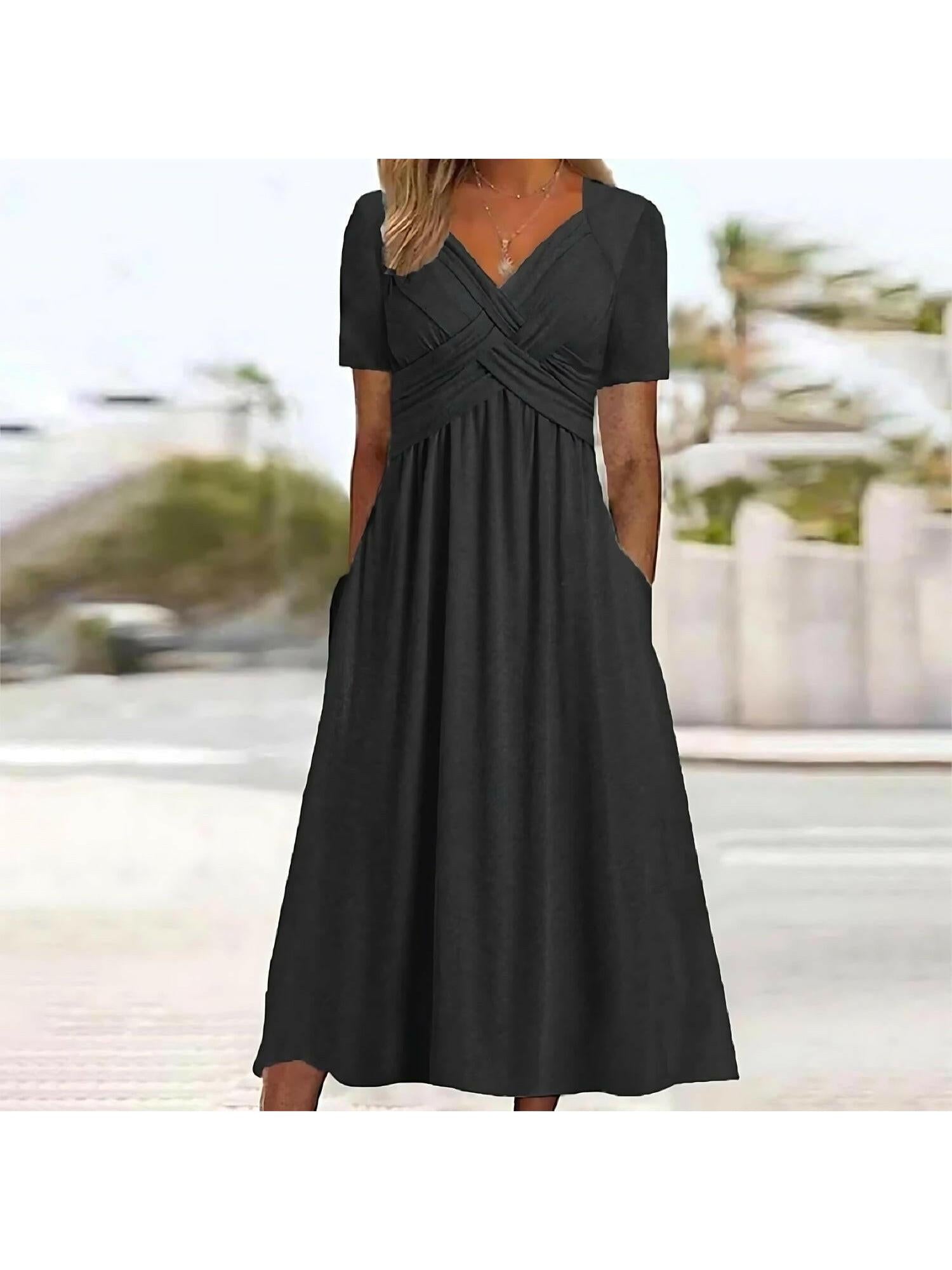 Vicky™ - Casual Elegance Midi Dress