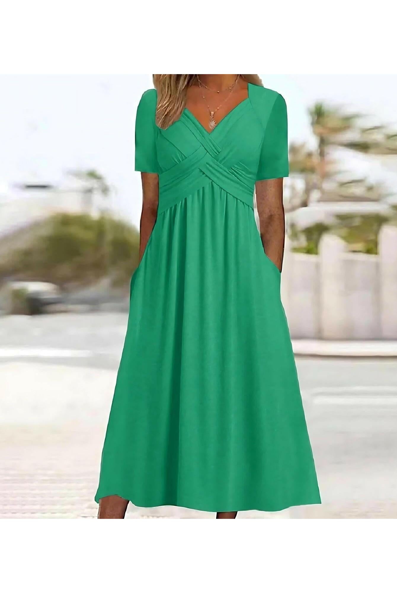 Vicky™ - Casual Elegance Midi Dress
