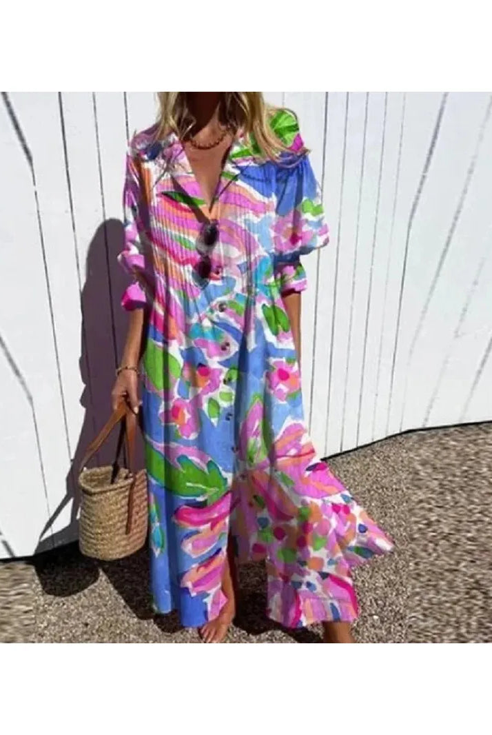 Trishia™ - Vibrant Bloom Dress