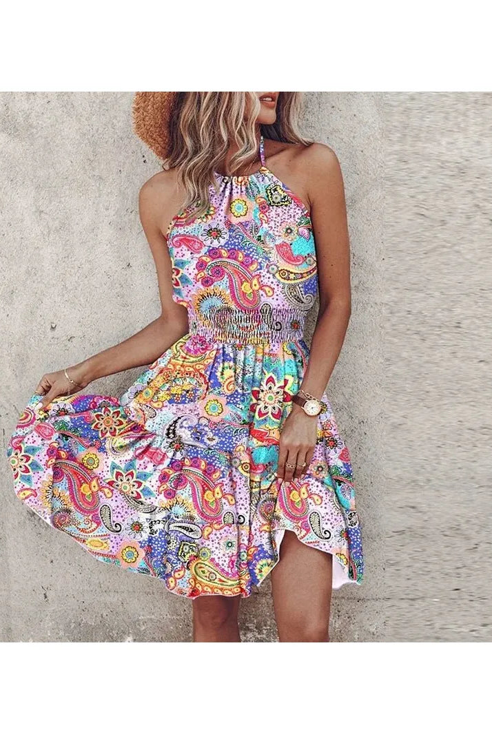 Angela™ - Chic Halter Dress