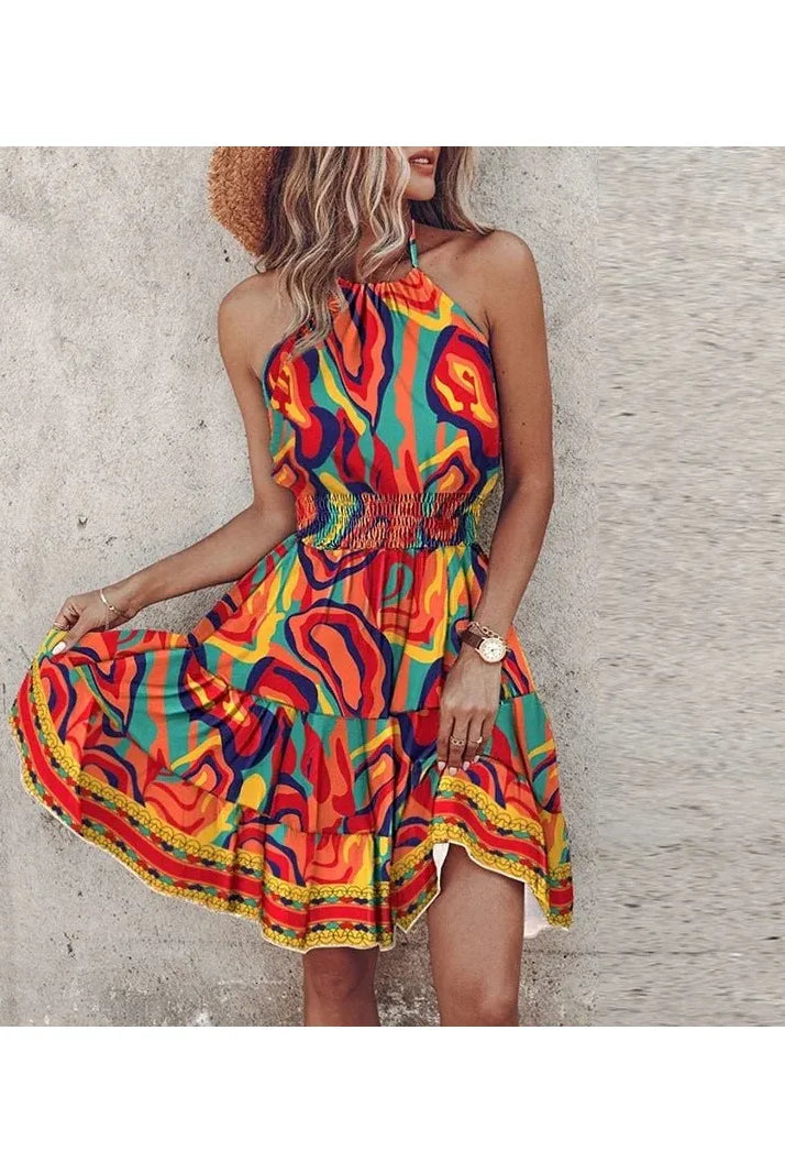 Angela™ - Chic Halter Dress