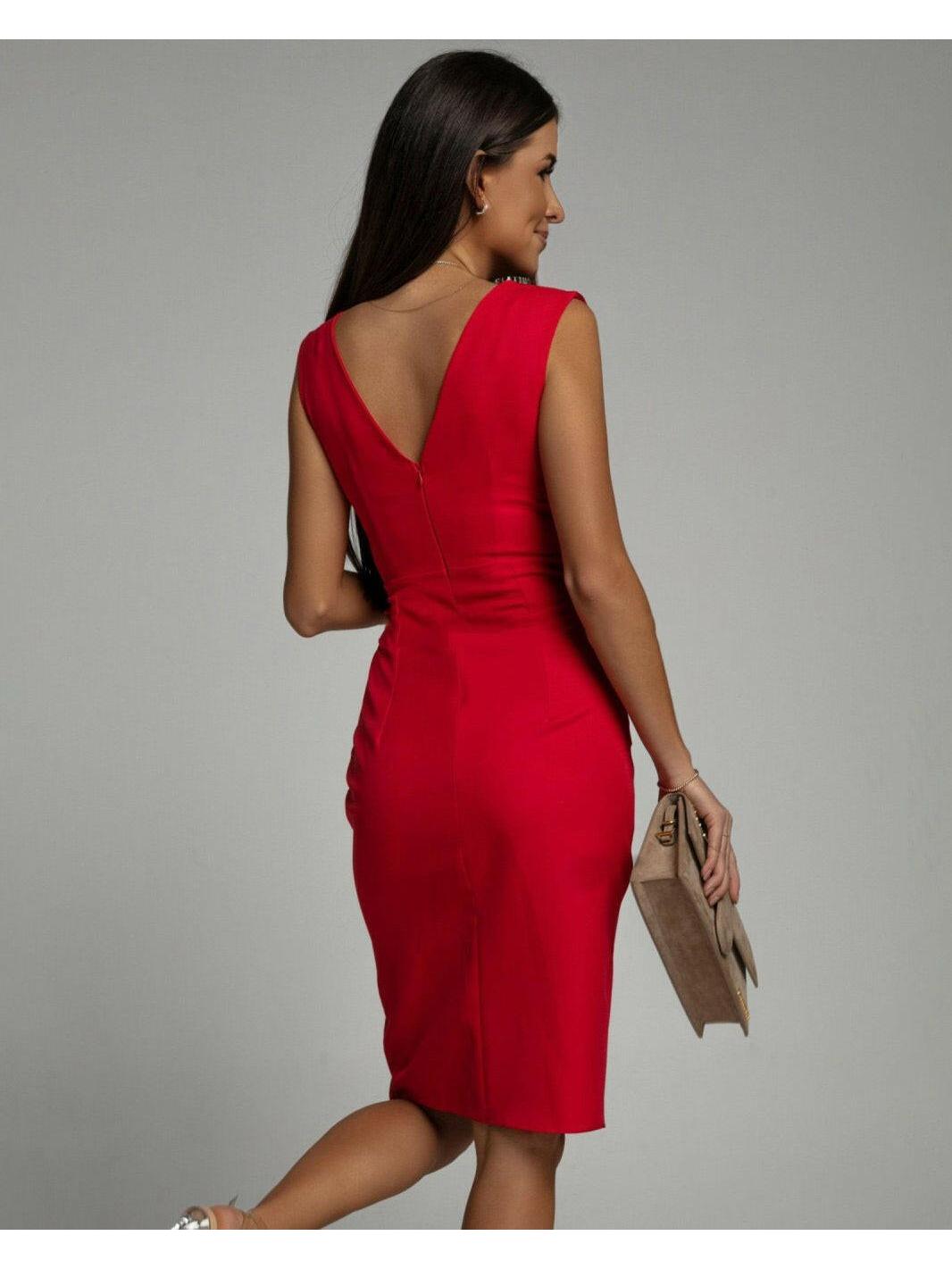 Nadinee™ - V-Neck Dress With Slit