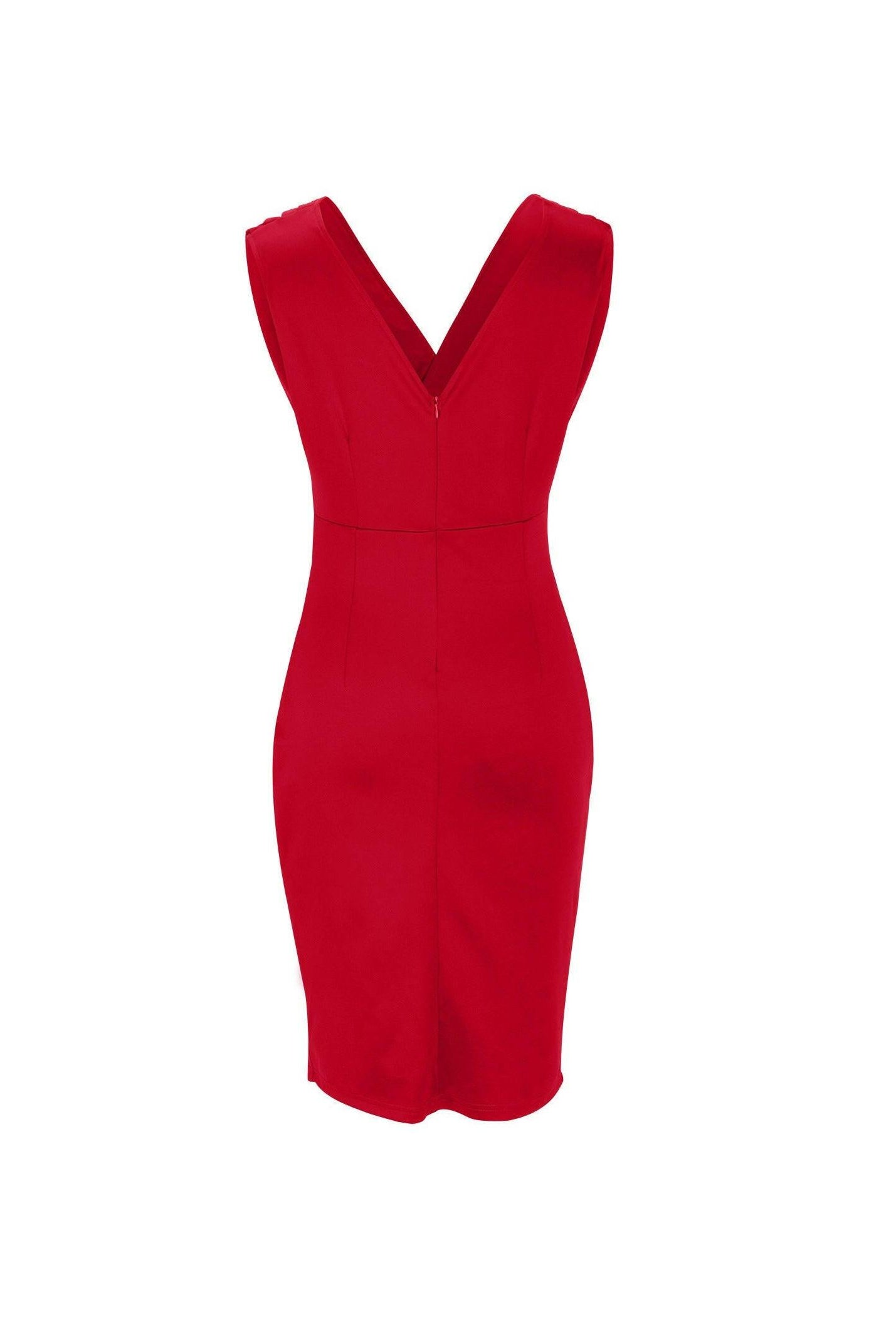 Nadinee™ - V-Neck Dress With Slit