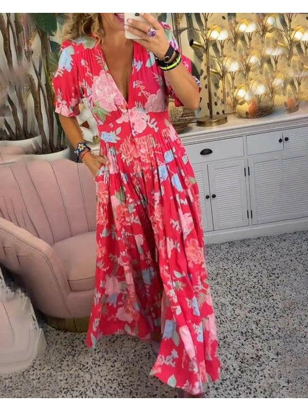 FLORIANA™ - Vibrant Floral Dress