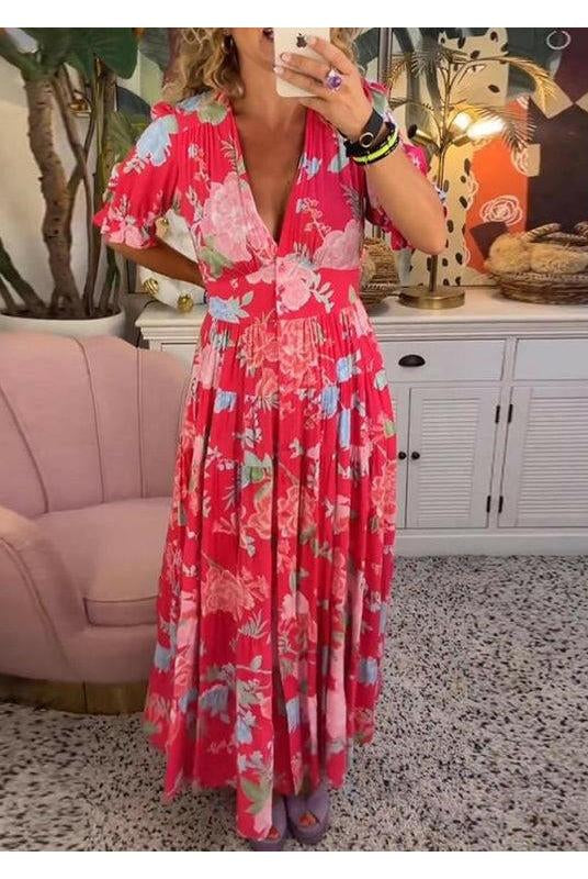 FLORIANA™ - Vibrant Floral Dress