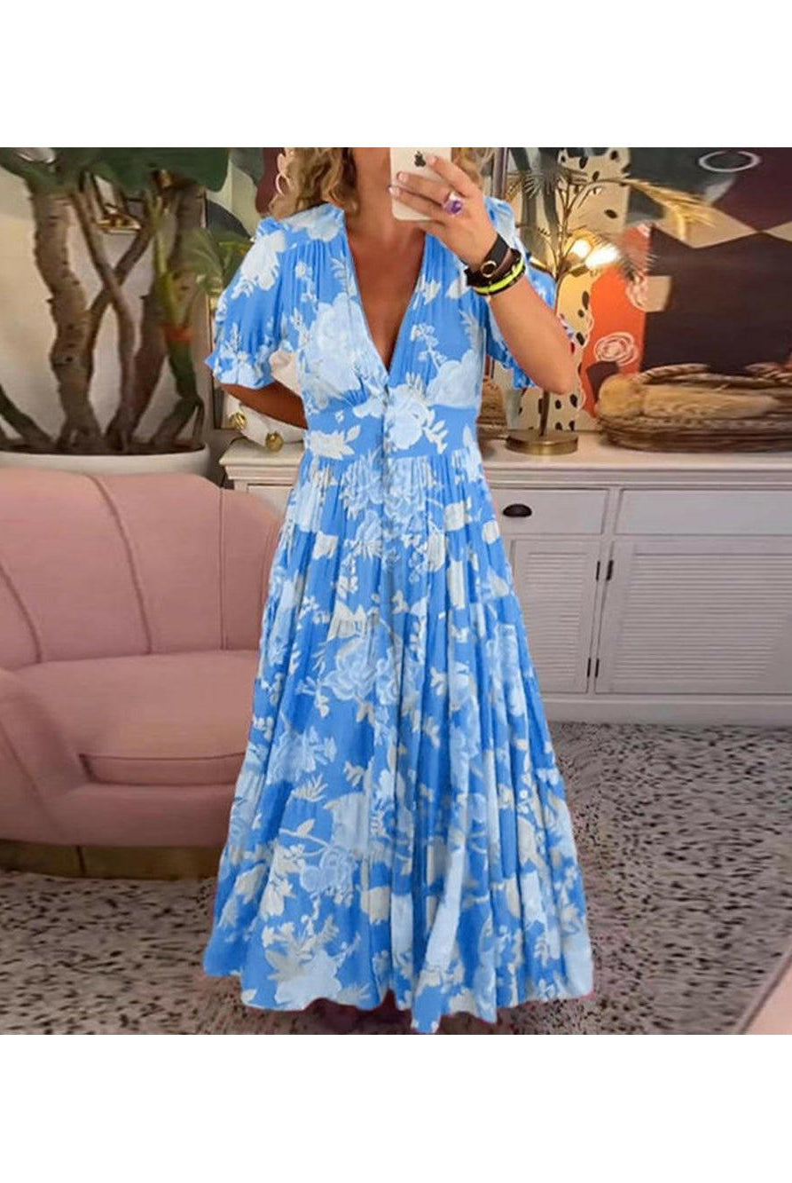 FLORIANA™ - Vibrant Floral Dress