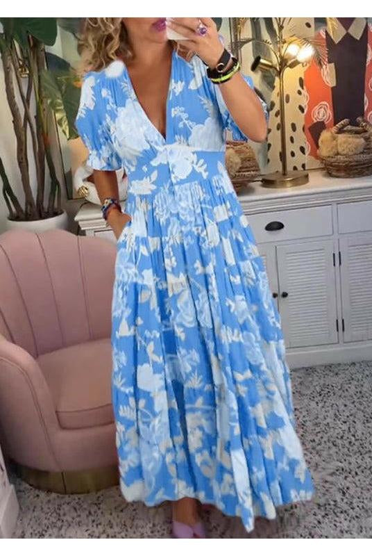 FLORIANA™ - Vibrant Floral Dress