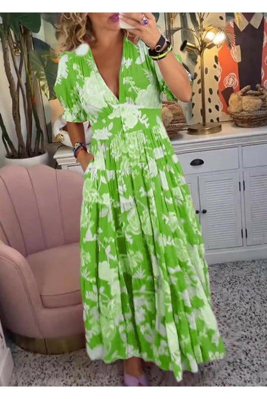 FLORIANA™ - Vibrant Floral Dress