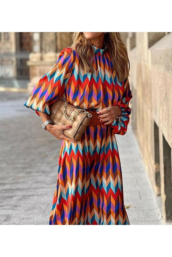 Marisol™ - Vibrant Geometric Dress