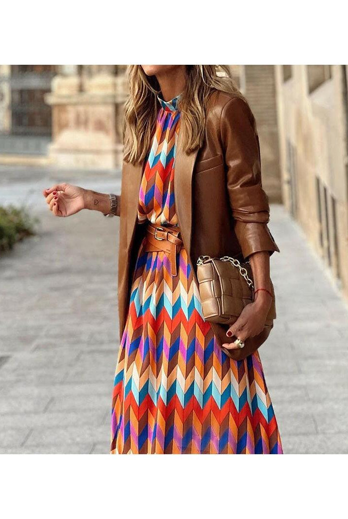 Marisol™ - Vibrant Geometric Dress