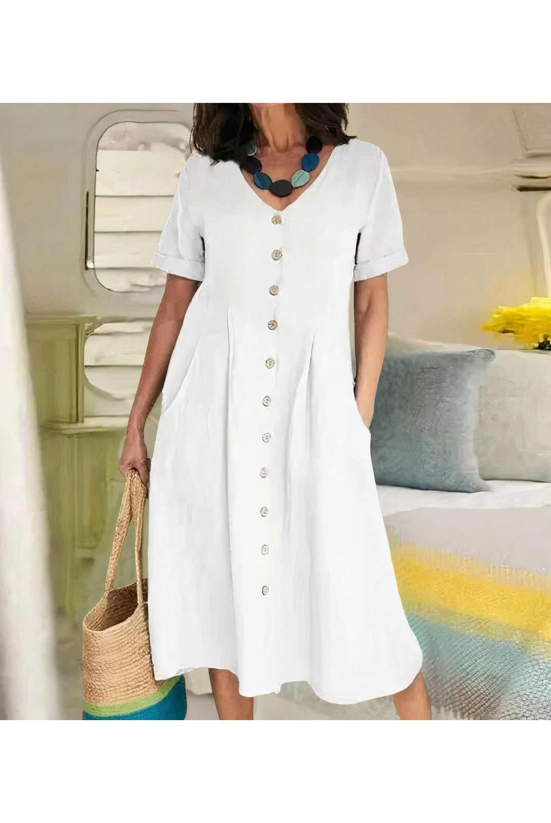 Yasmin™ - Effortless Buttoned Dress