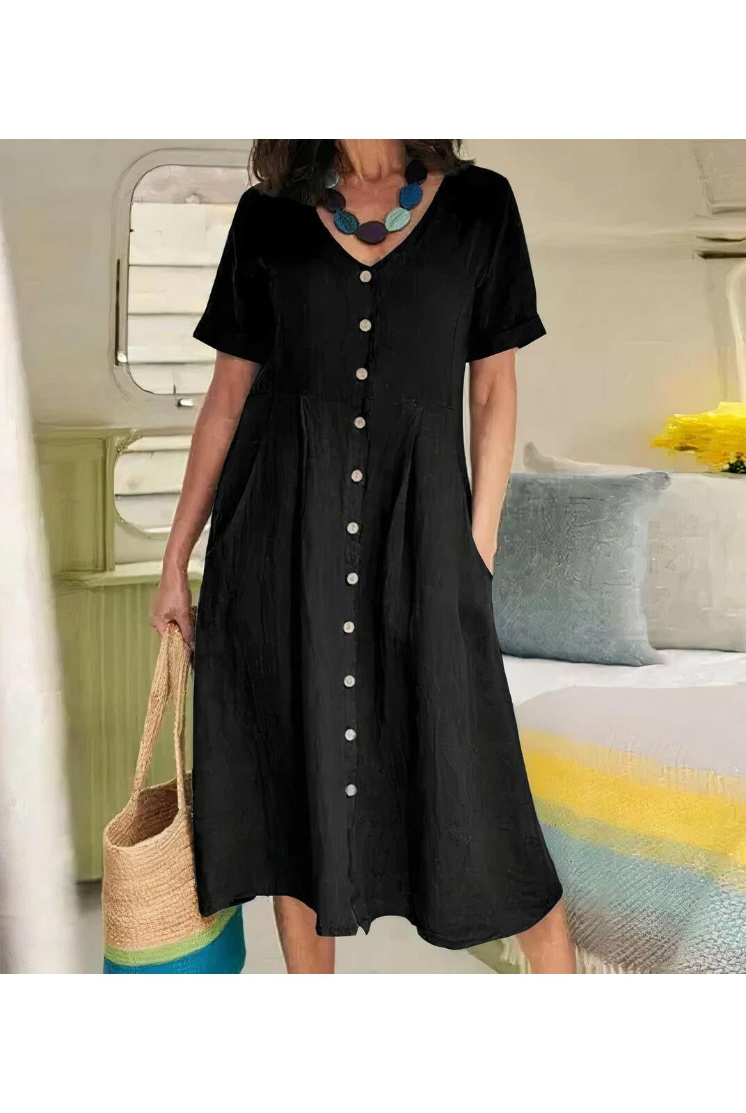 Yasmin™ - Effortless Buttoned Dress