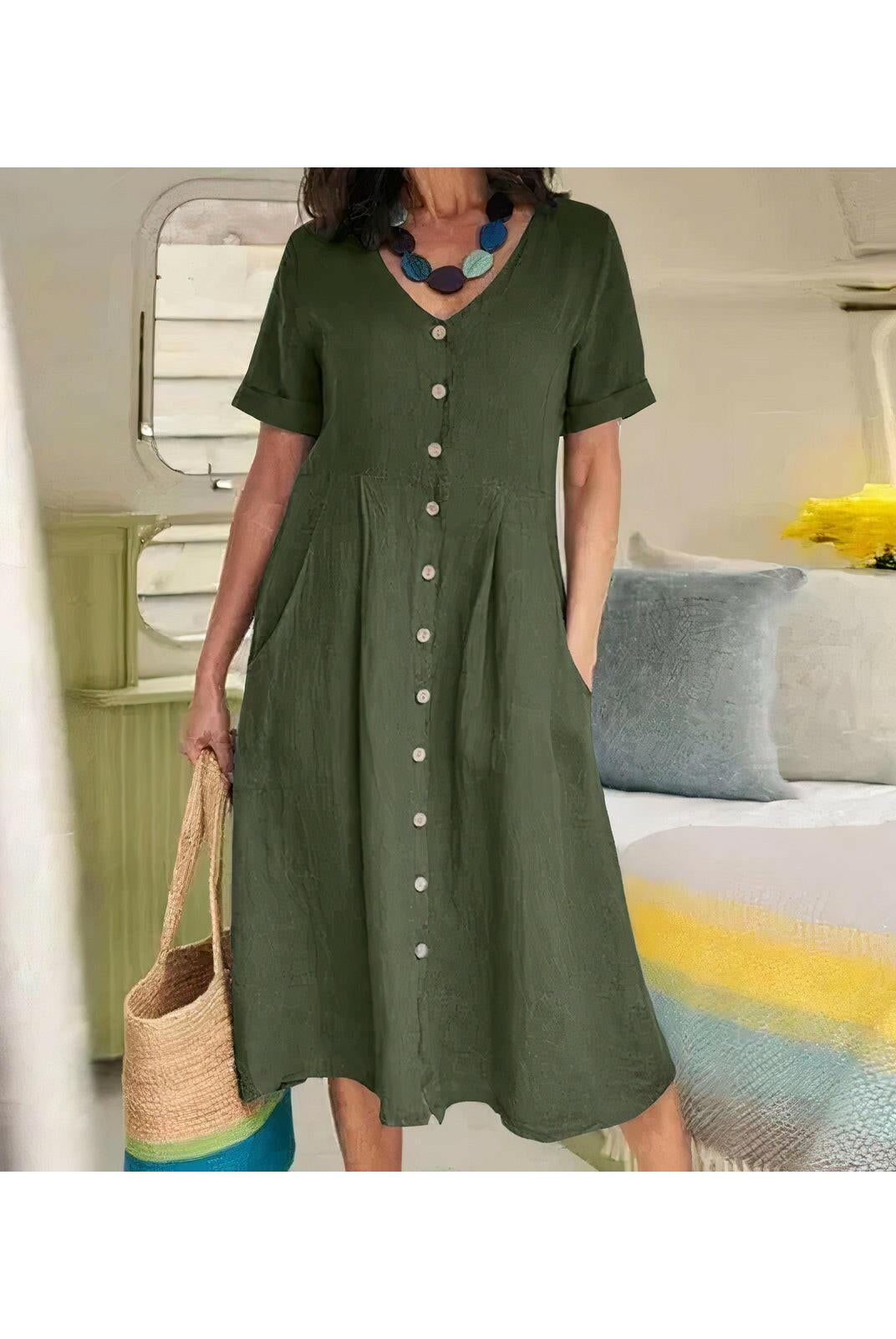 Yasmin™ - Effortless Buttoned Dress