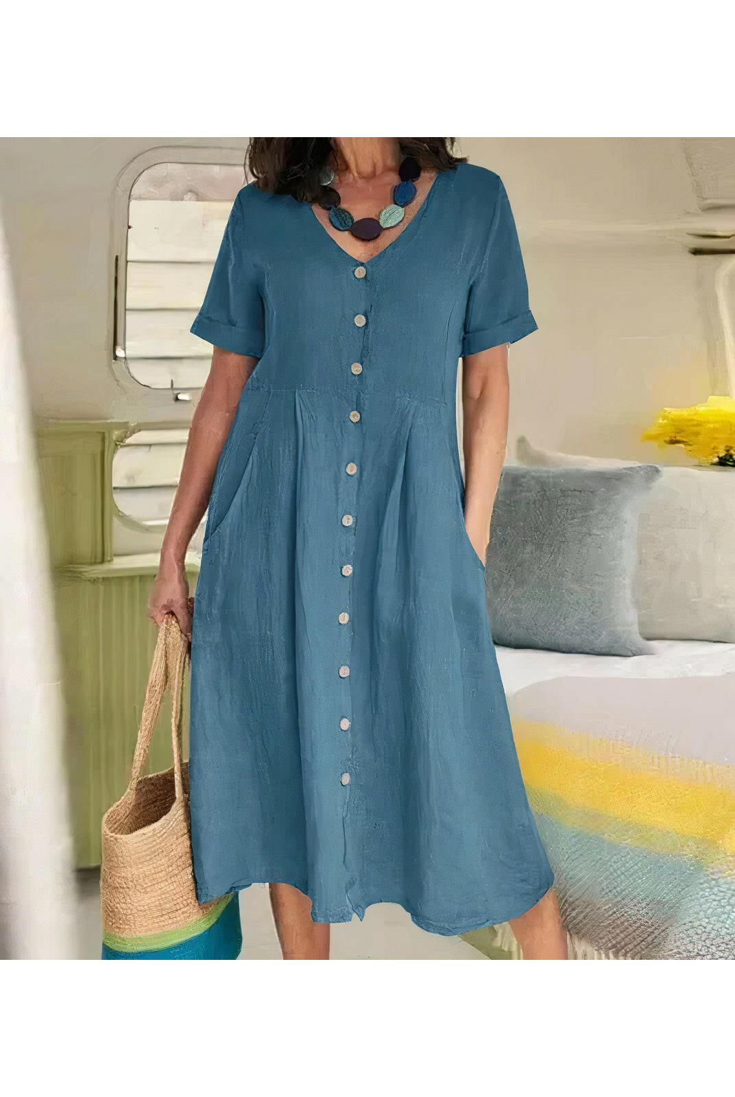 Yasmin™ - Effortless Buttoned Dress