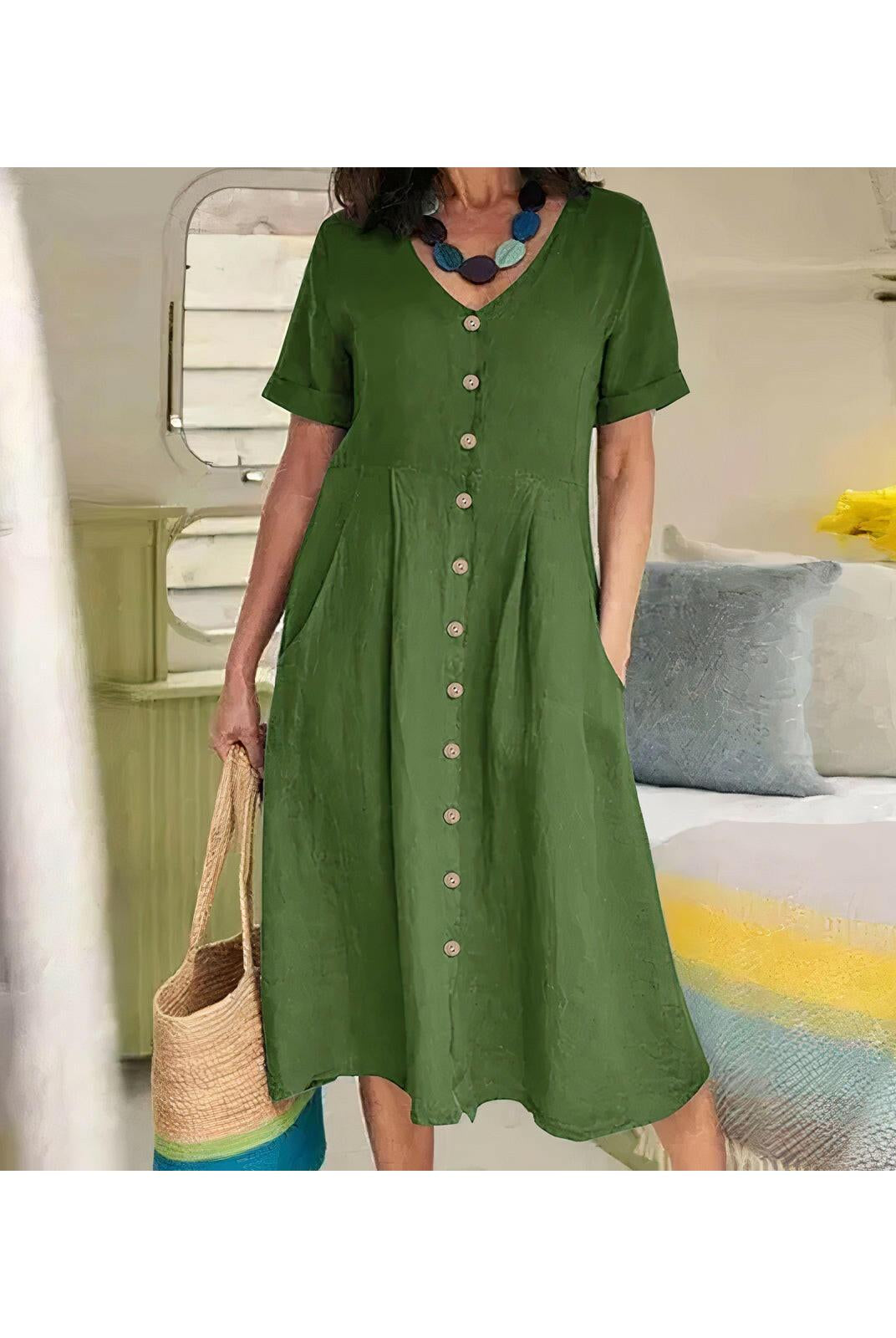Yasmin™ - Effortless Buttoned Dress