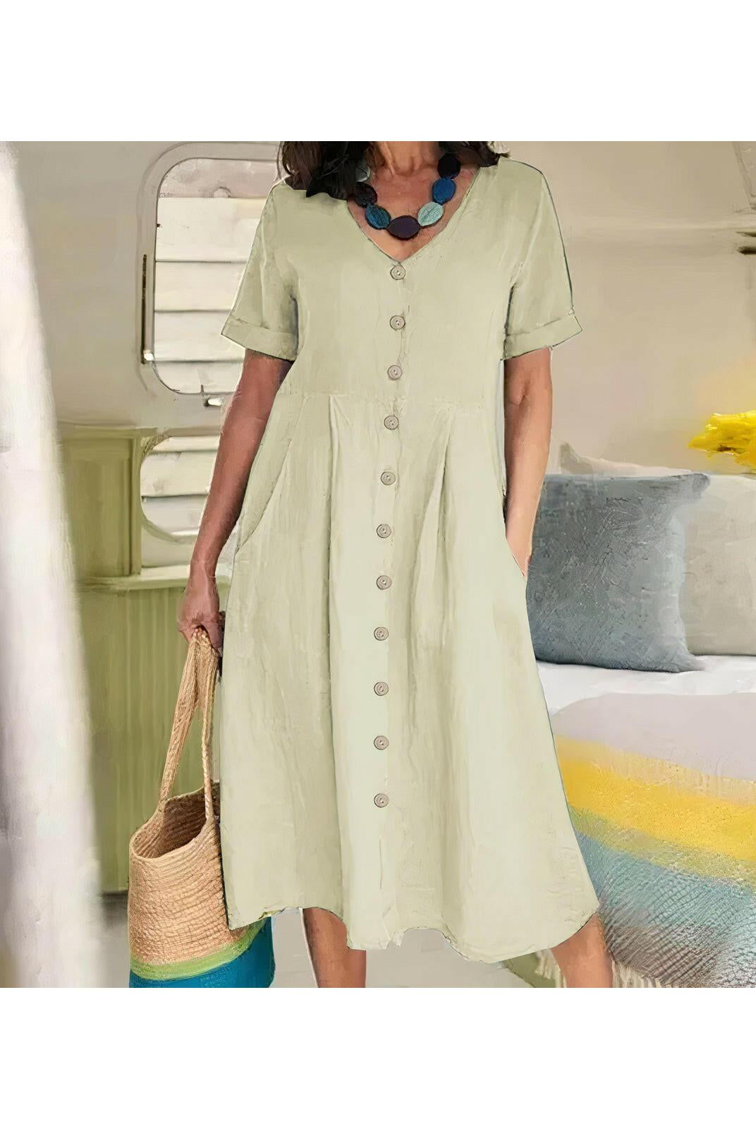 Yasmin™ - Effortless Buttoned Dress