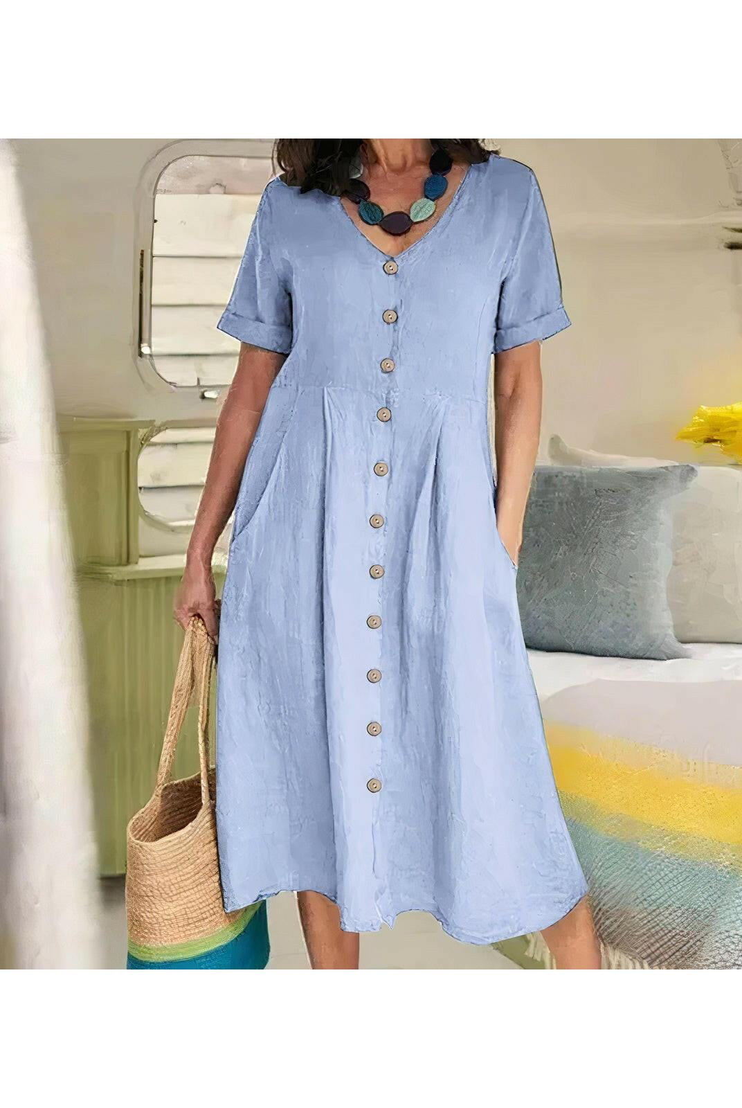 Yasmin™ - Effortless Buttoned Dress