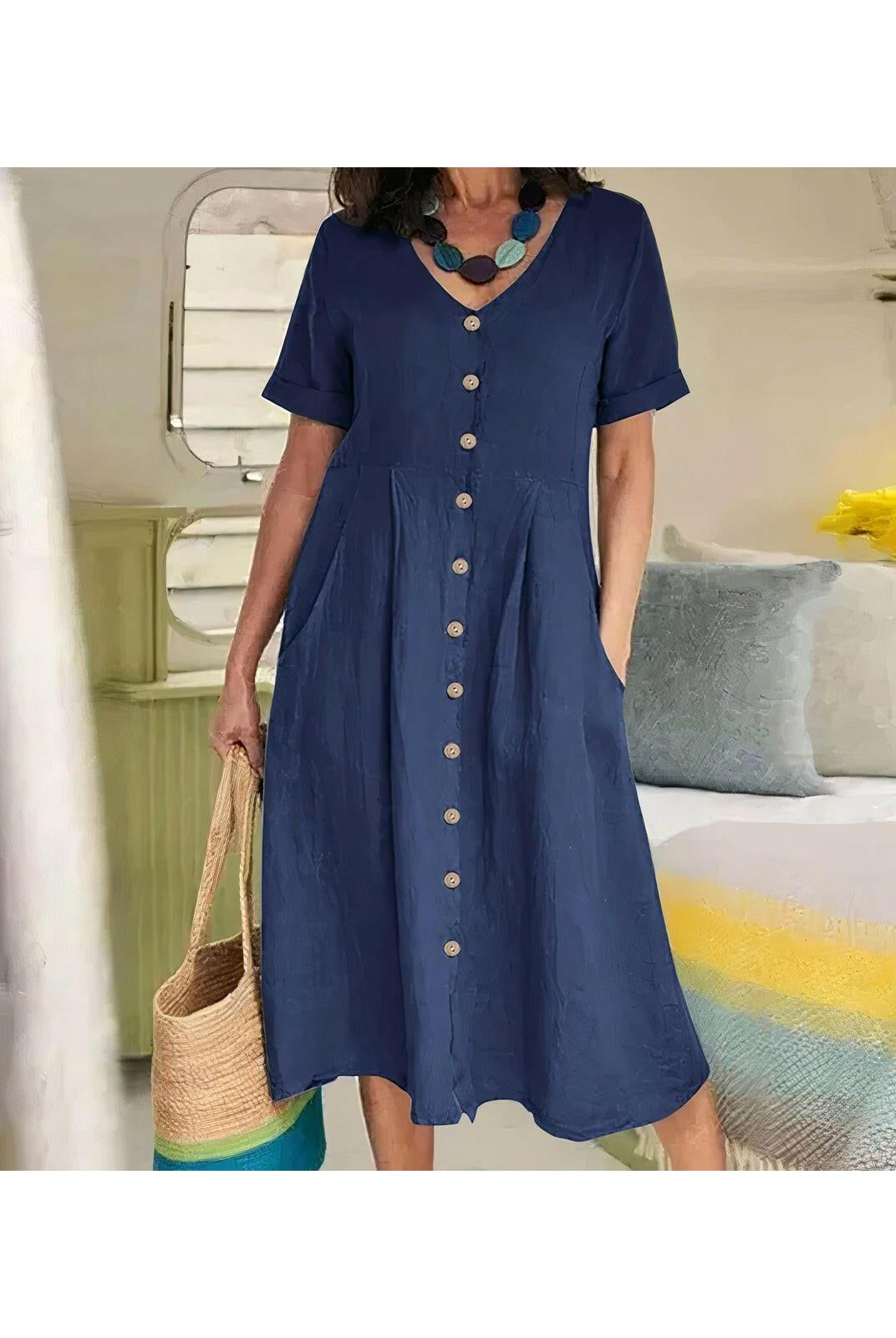 Yasmin™ - Effortless Buttoned Dress