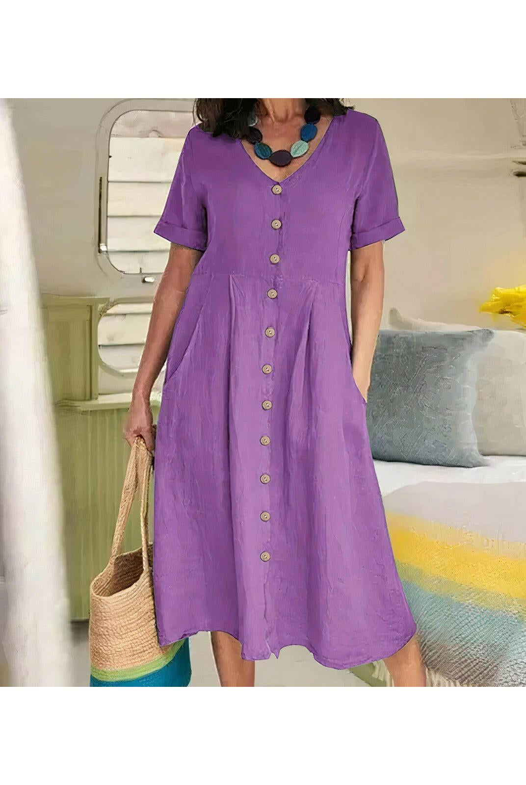 Yasmin™ - Effortless Buttoned Dress