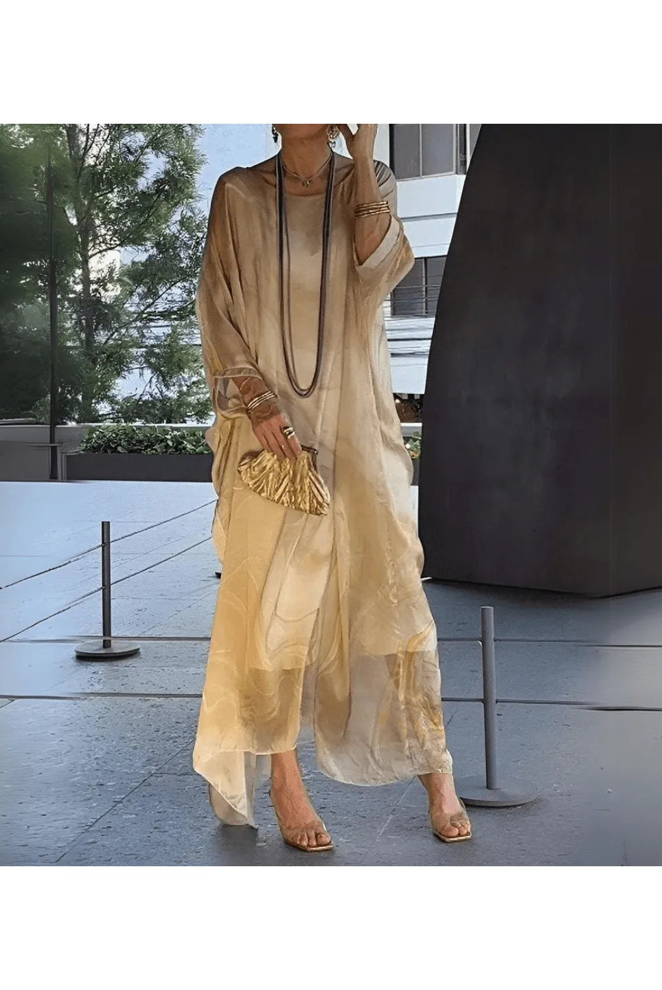 Laura™ - Charming Silk Chiffon Dress