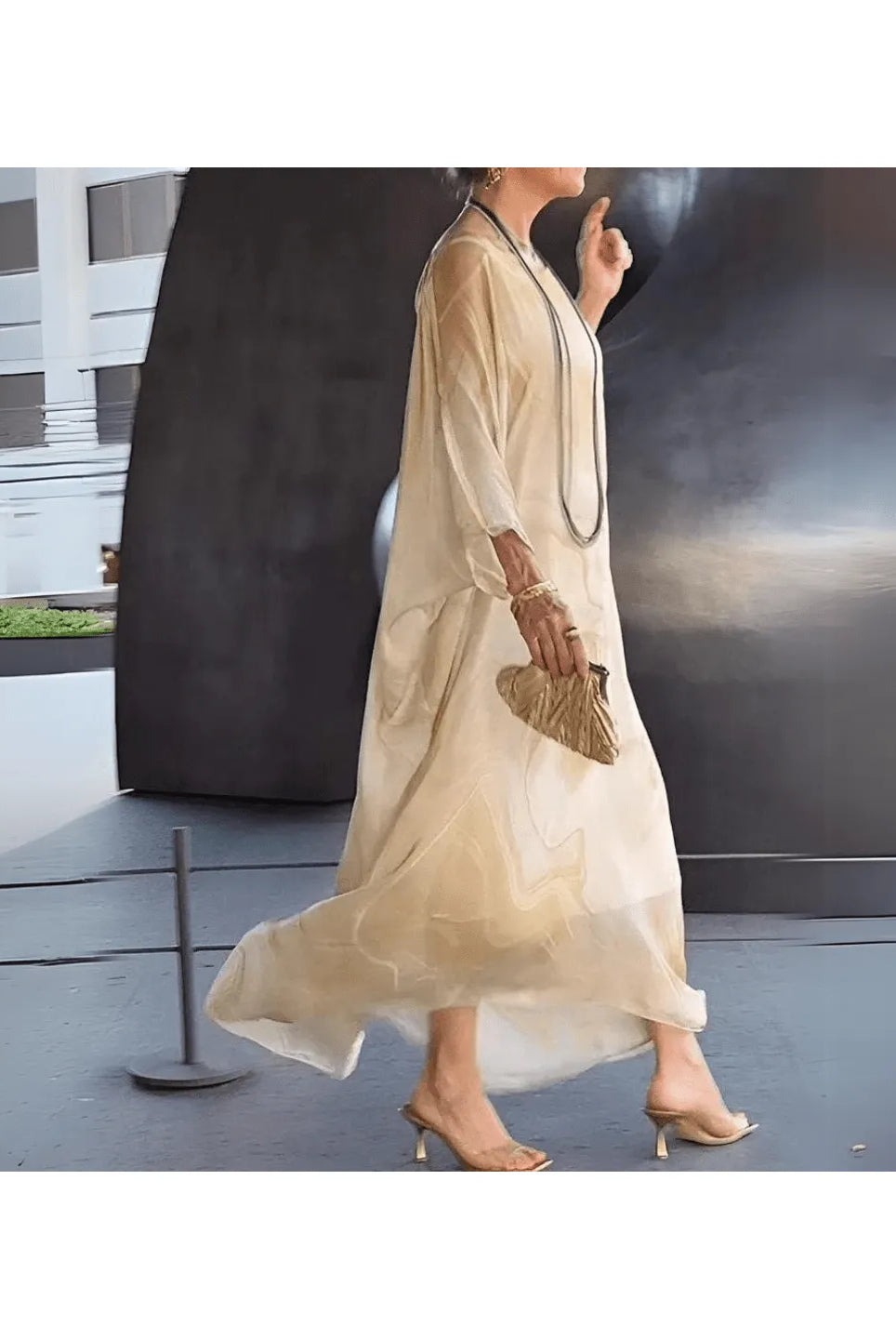 Laura™ - Charming Silk Chiffon Dress