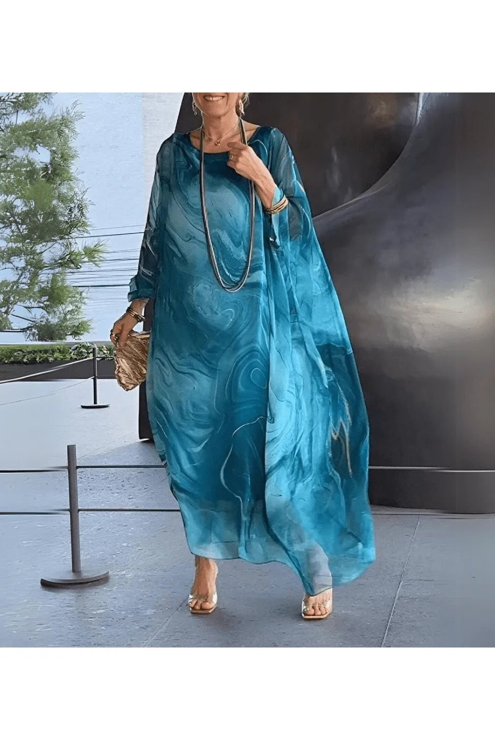 Laura™ - Charming Silk Chiffon Dress