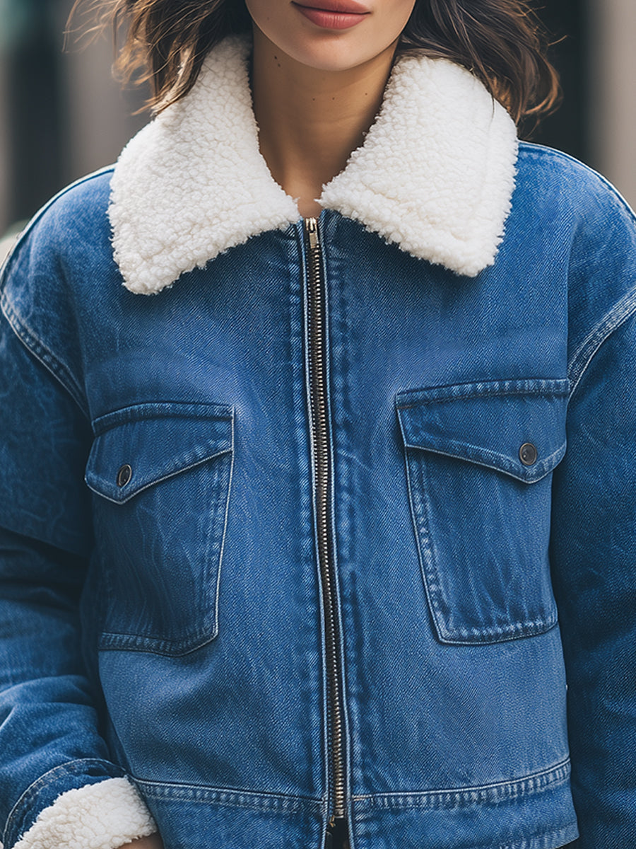 Elena | Sherpa-Lined Denim Jacket - Lumina Vancouver - Lumina Vancouver