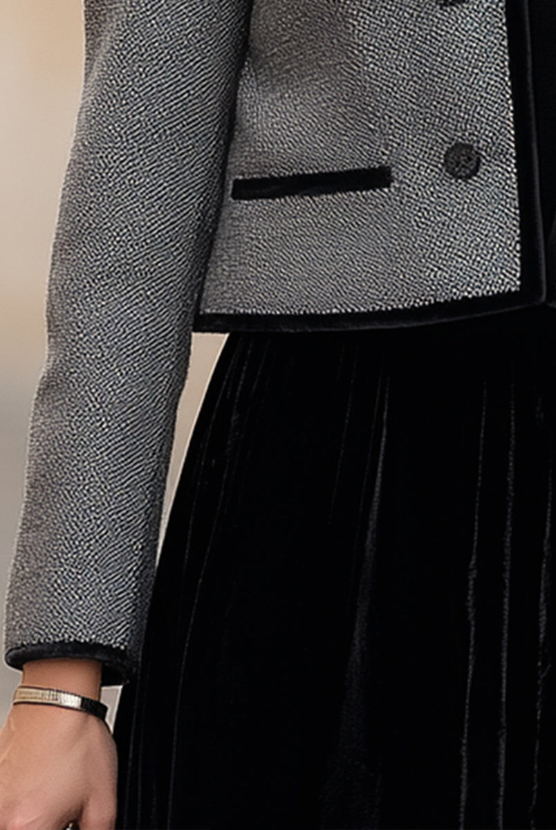 Elegant | Cropped Jacket with Black Trim - Lumina Vancouver - Lumina Vancouver