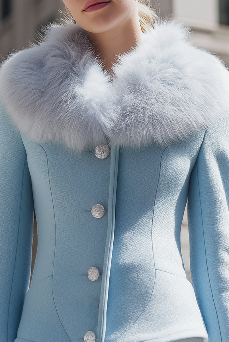 Elena | Jacket with Fluffy Collar - Lumina Vancouver - Lumina Vancouver