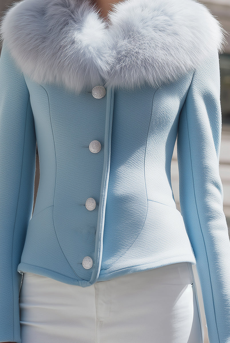 Elena | Jacket with Fluffy Collar - Lumina Vancouver - Lumina Vancouver