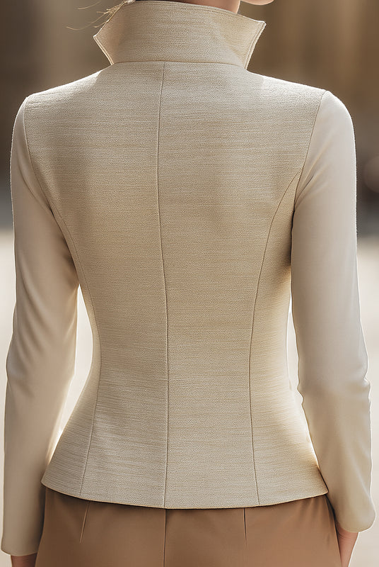 Elena | Stand Collar Zipper Jacket - Lumina Vancouver - Lumina Vancouver