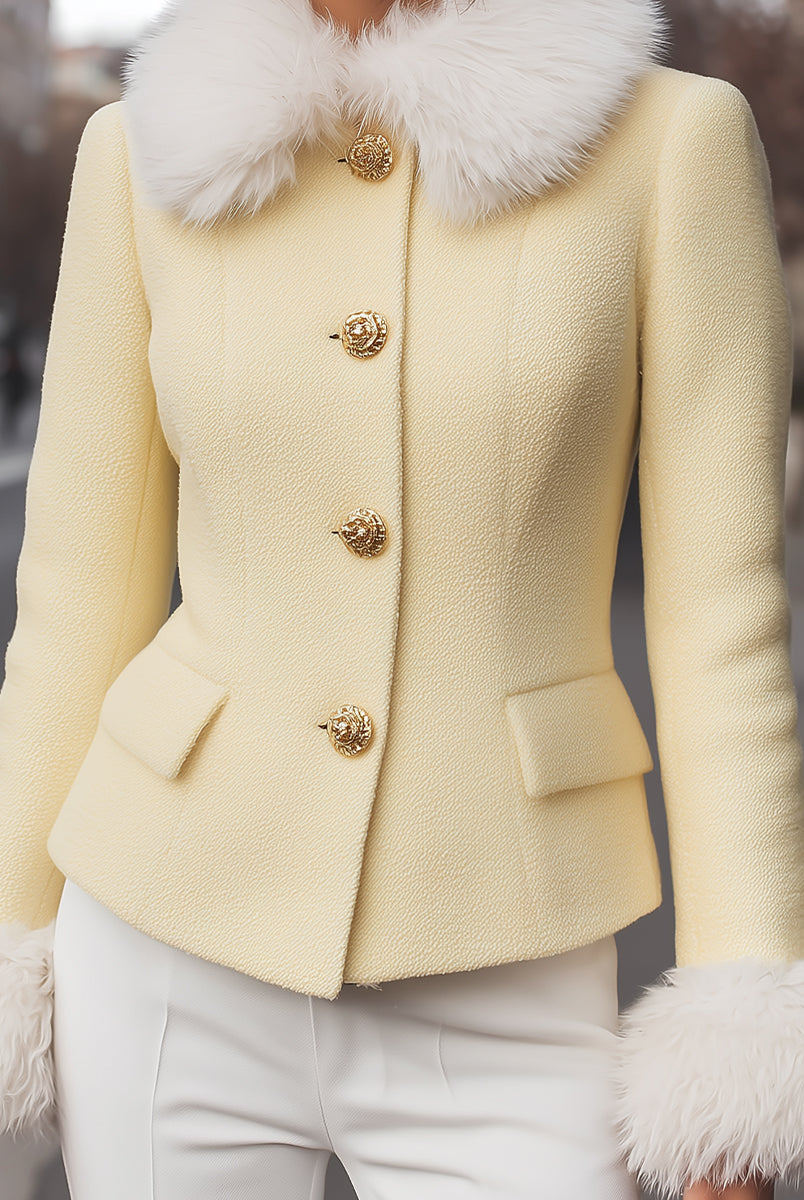 Elena | Jacket with Faux Fur Trims - Lumina Vancouver - Lumina Vancouver