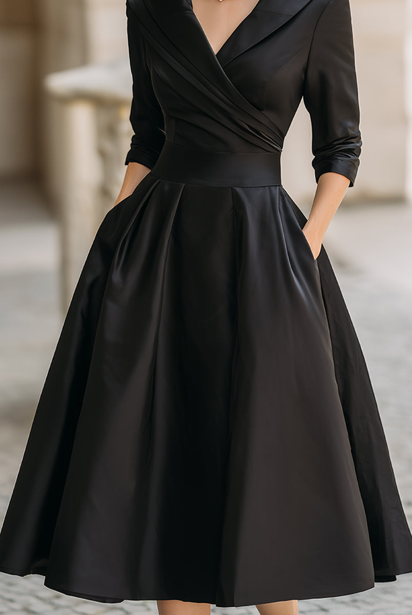 Aurora | Vintage Satin Midi Dress - Lumina Vancouver - Lumina Vancouver