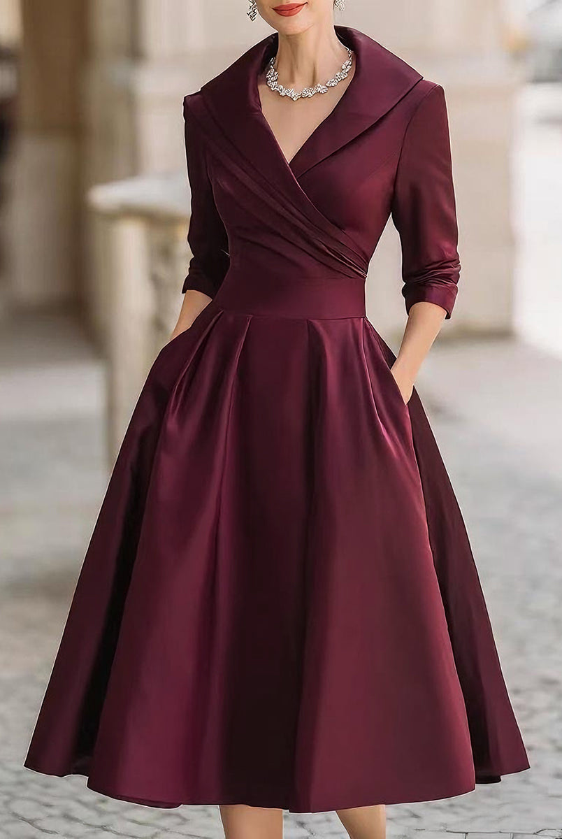 Aurora | Vintage Satin Midi Dress - Lumina Vancouver - Lumina Vancouver