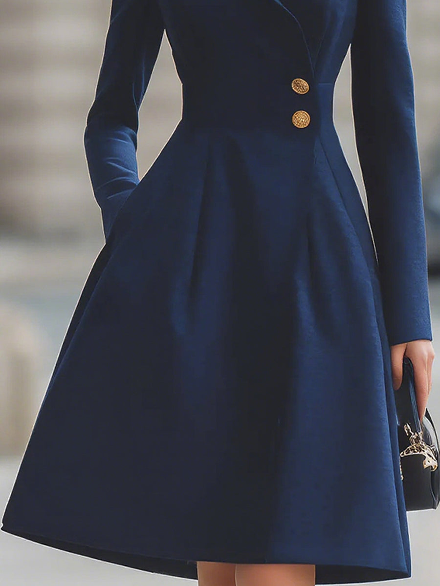 Isabelle |Tailored Fit Flared Coat Dress - Lumina Vancouver - Lumina Vancouver