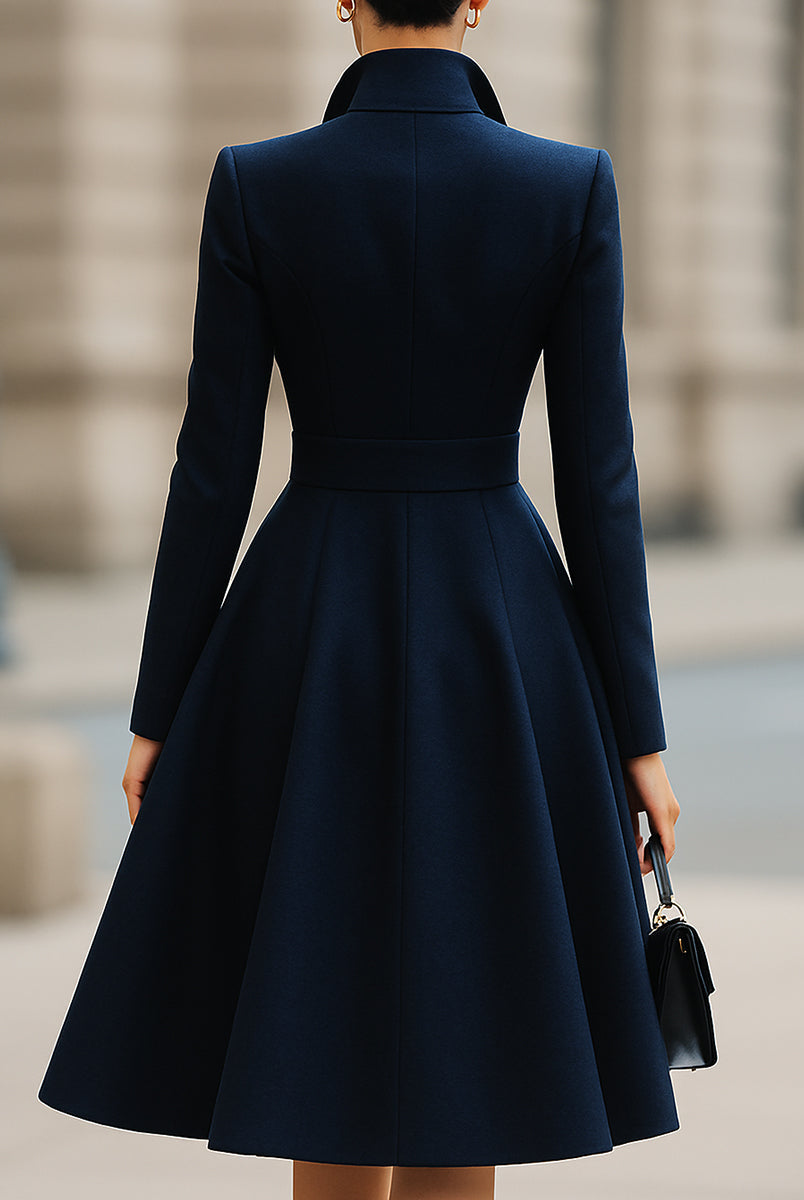 Isabelle |Tailored Fit Flared Coat Dress - Lumina Vancouver - Lumina Vancouver