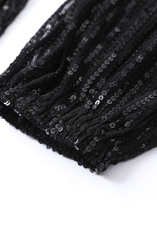 Women's Sequin Mini Dress - Loose Fit - 3/4 Sleeve - Cinched Waist - Party Wear by Lumina Vancouver