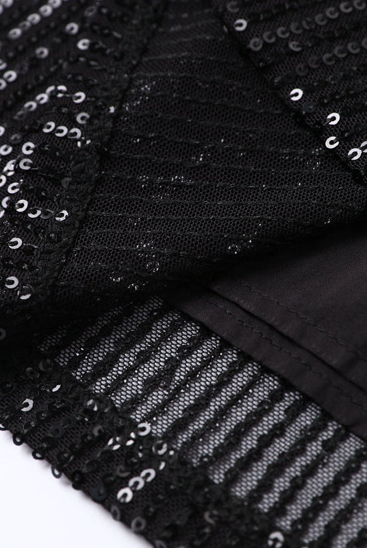 Women's Sequin Mini Dress - Loose Fit - 3/4 Sleeve - Cinched Waist - Party Wear by Lumina Vancouver