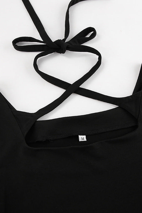 Women’s A-Line Dress – Slim Fit – Square Neck – Crisscross Strap – Long Sleeve by Lumina Vancouver