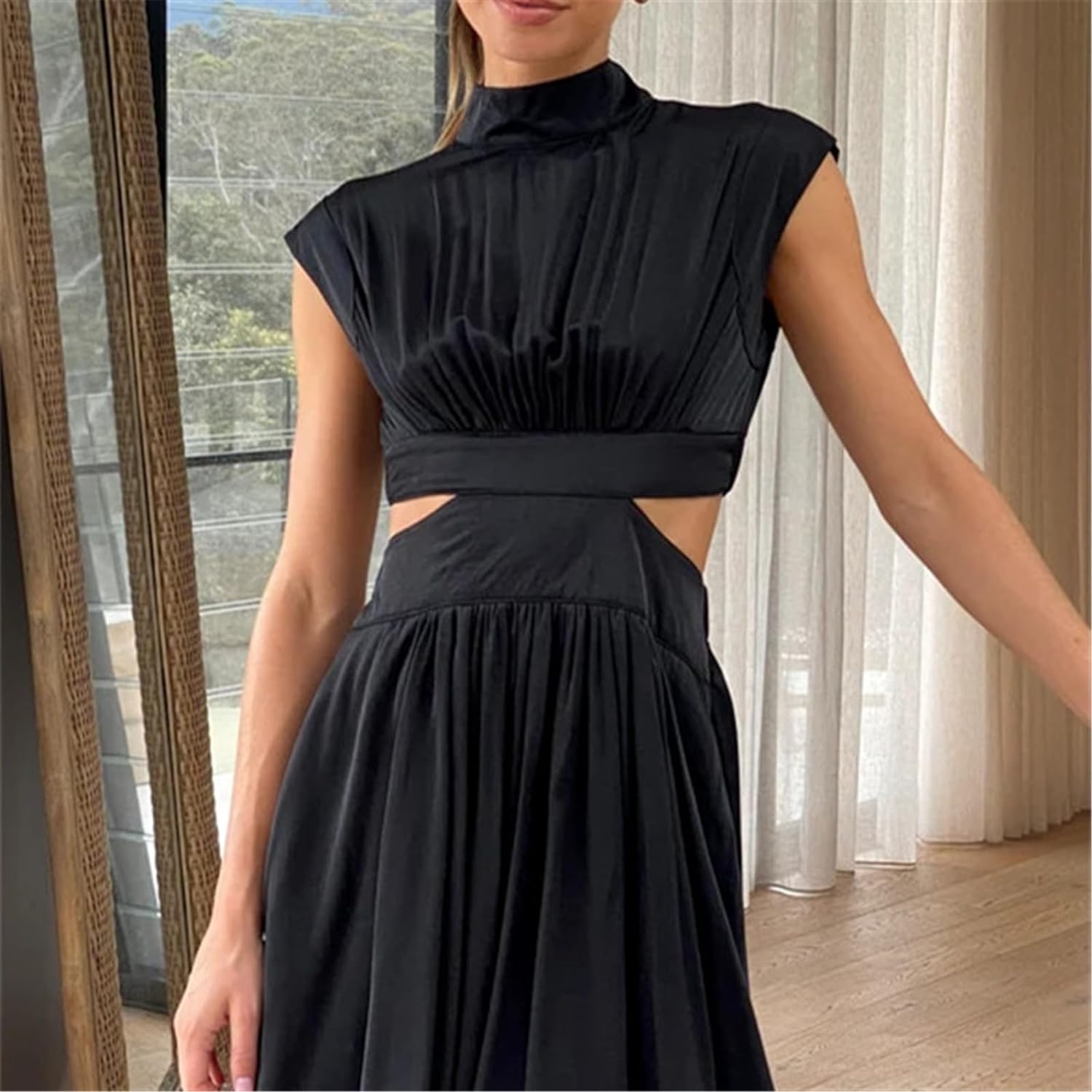 Women's Two-Piece Outfit - Sleeveless Crop Top & High-Waisted Flared Skirt by Lumina Vancouver