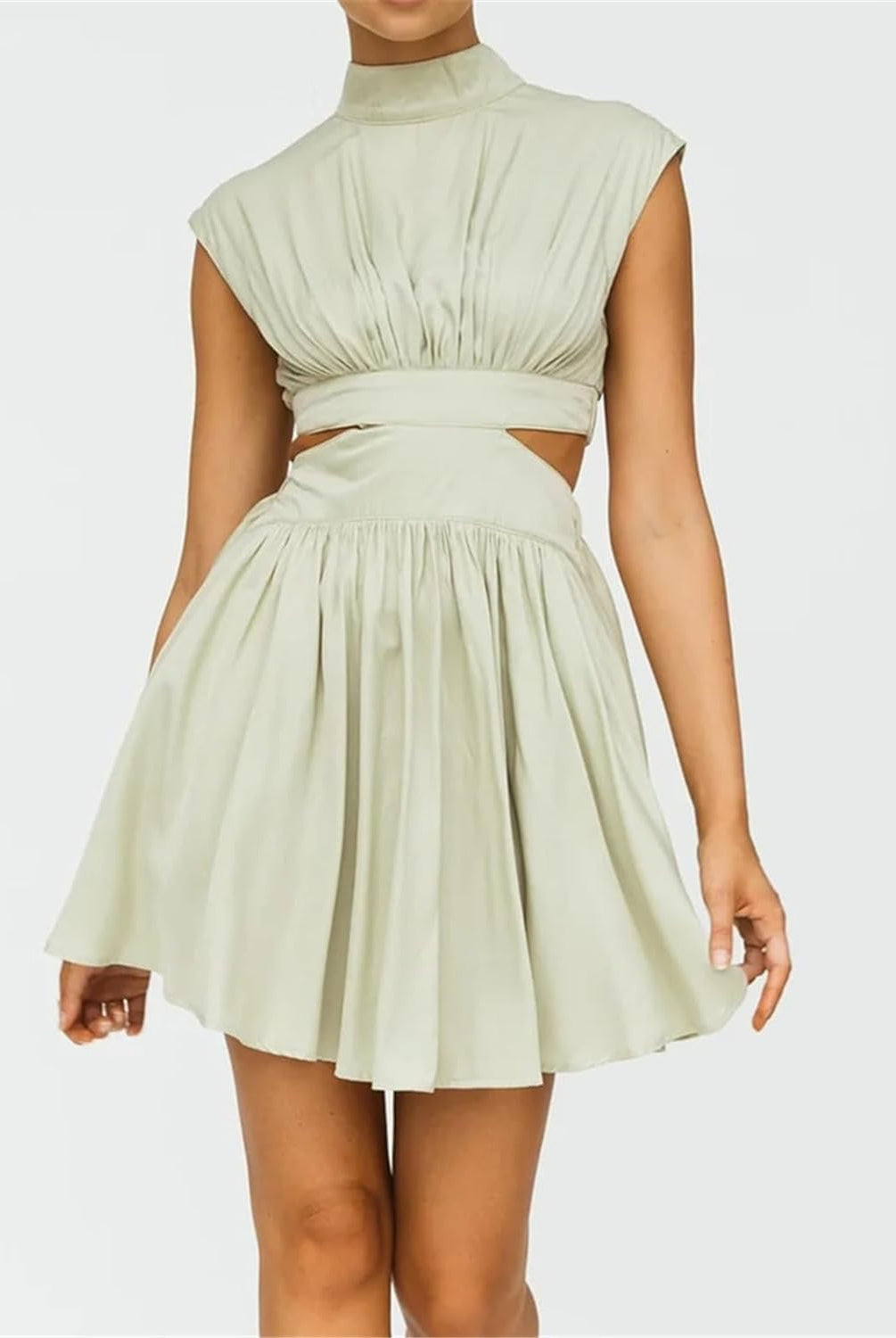 Women's Two-Piece Outfit - Sleeveless Crop Top & High-Waisted Flared Skirt by Lumina Vancouver