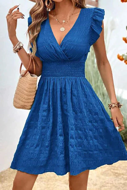 Women's Mini Dress - Sleeveless V-Neck - Flowy Lightweight Casual Wear by Lumina Vancouver