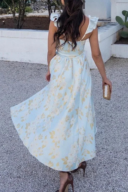 Women's Dress - Corset-Style Bustier - Adjustable Tie Straps - A-Line with Front Slit by Lumina Vancouver