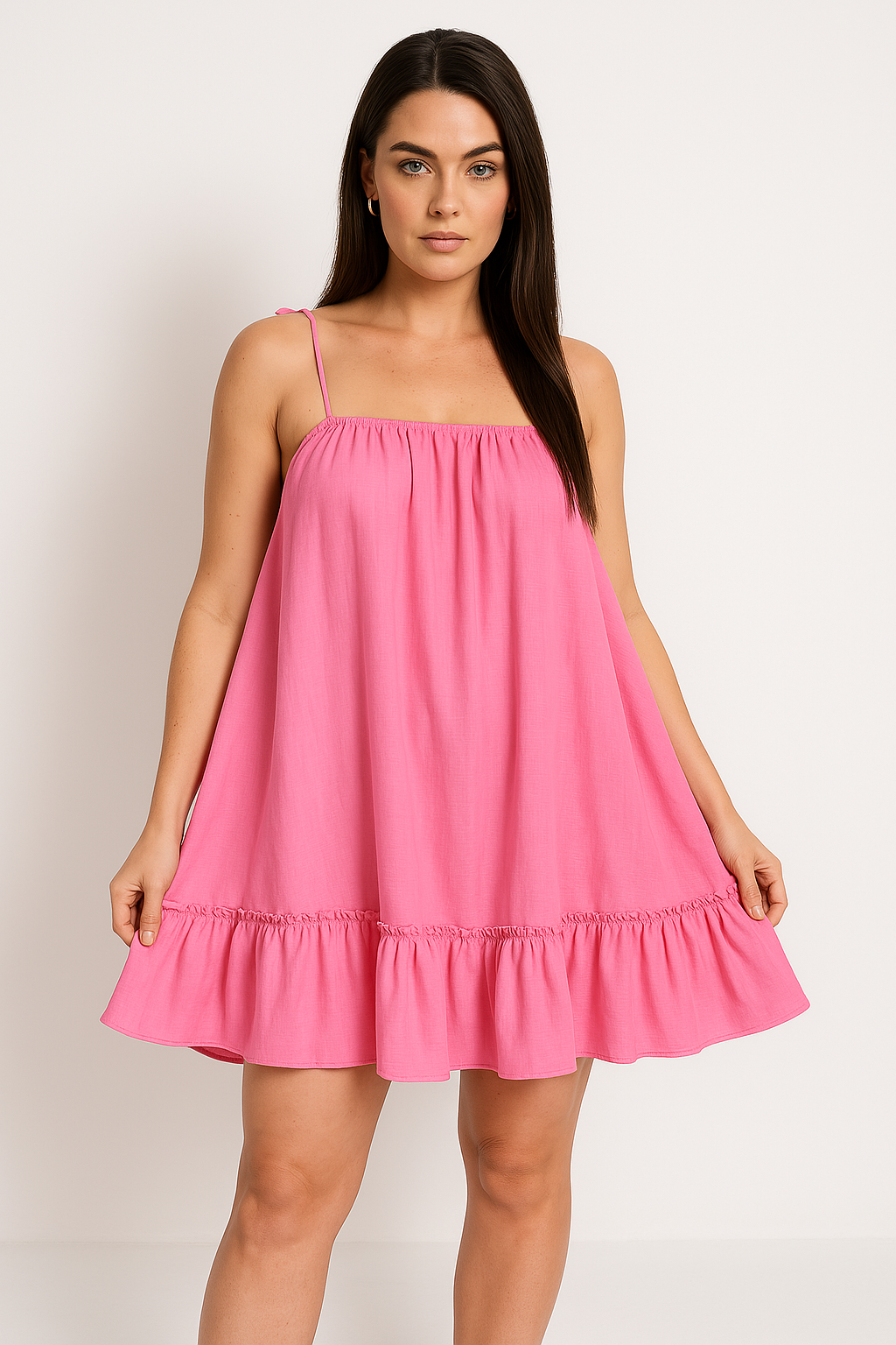 Women’s Sundress – Lightweight Cotton – Loose Fit – Spaghetti Straps – Mini Length by Lumina Vancouver