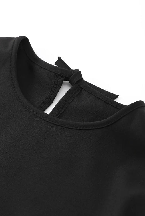 Women's Dress - Loose Fit - Long Flared Sleeves - Geometric Pattern Elegant Style by Lumina Vancouver