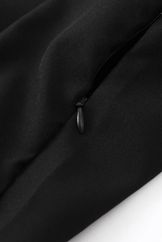 Women's Dress - Loose Fit - Long Flared Sleeves - Geometric Pattern Elegant Style by Lumina Vancouver