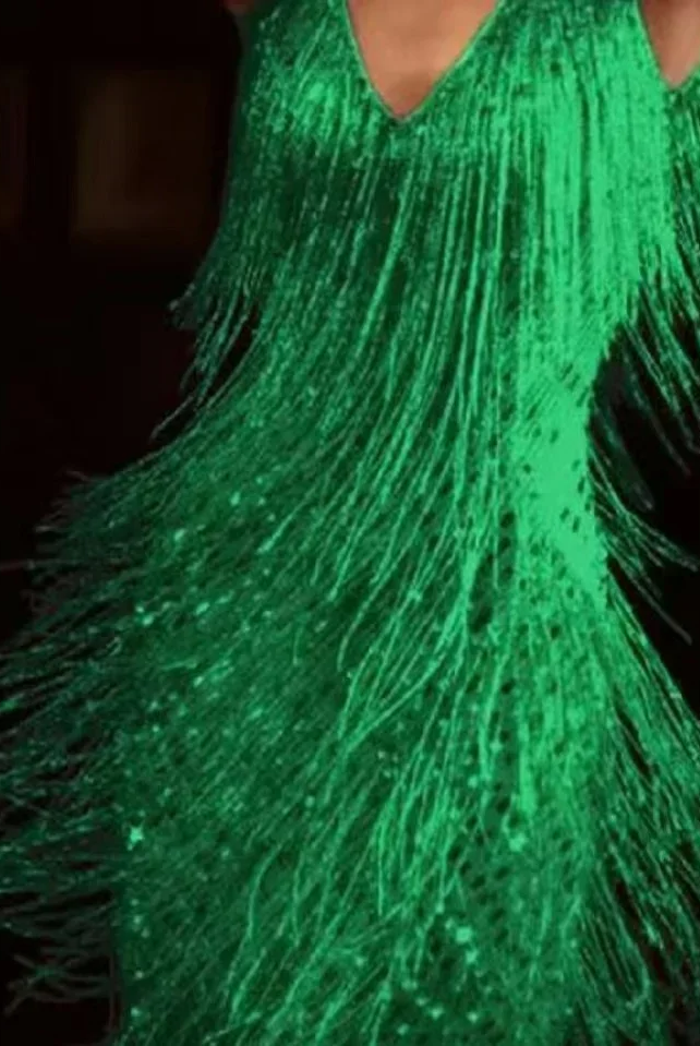 Women's Dress - Sleeveless Scoop Neck - Fringe Detailing - Form-Fitting Party Wear by Lumina Vancouver